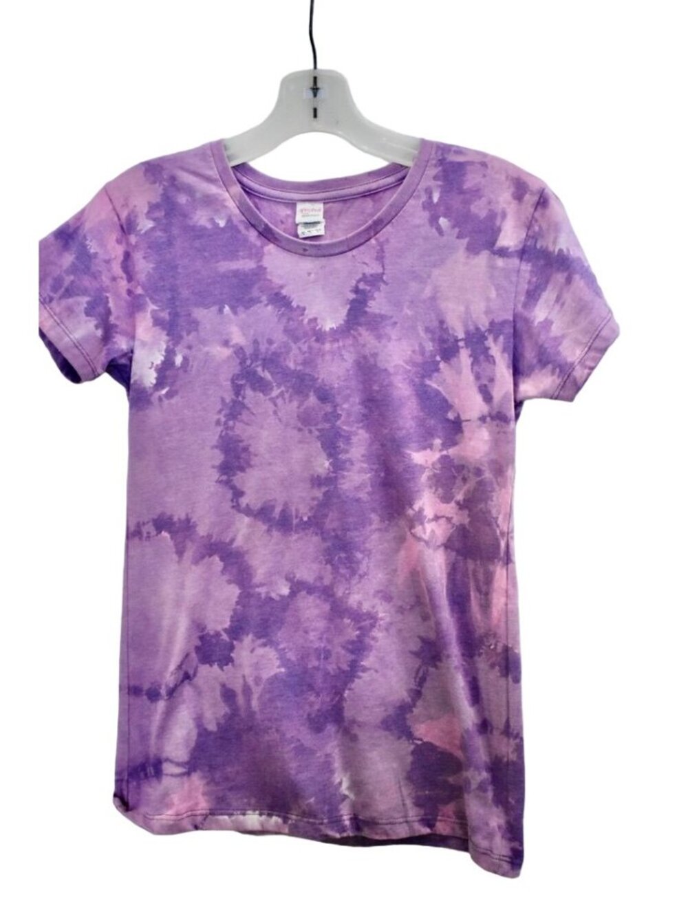 Women's Spectra Purple Custom Bleach Dye T-shirt Size Small